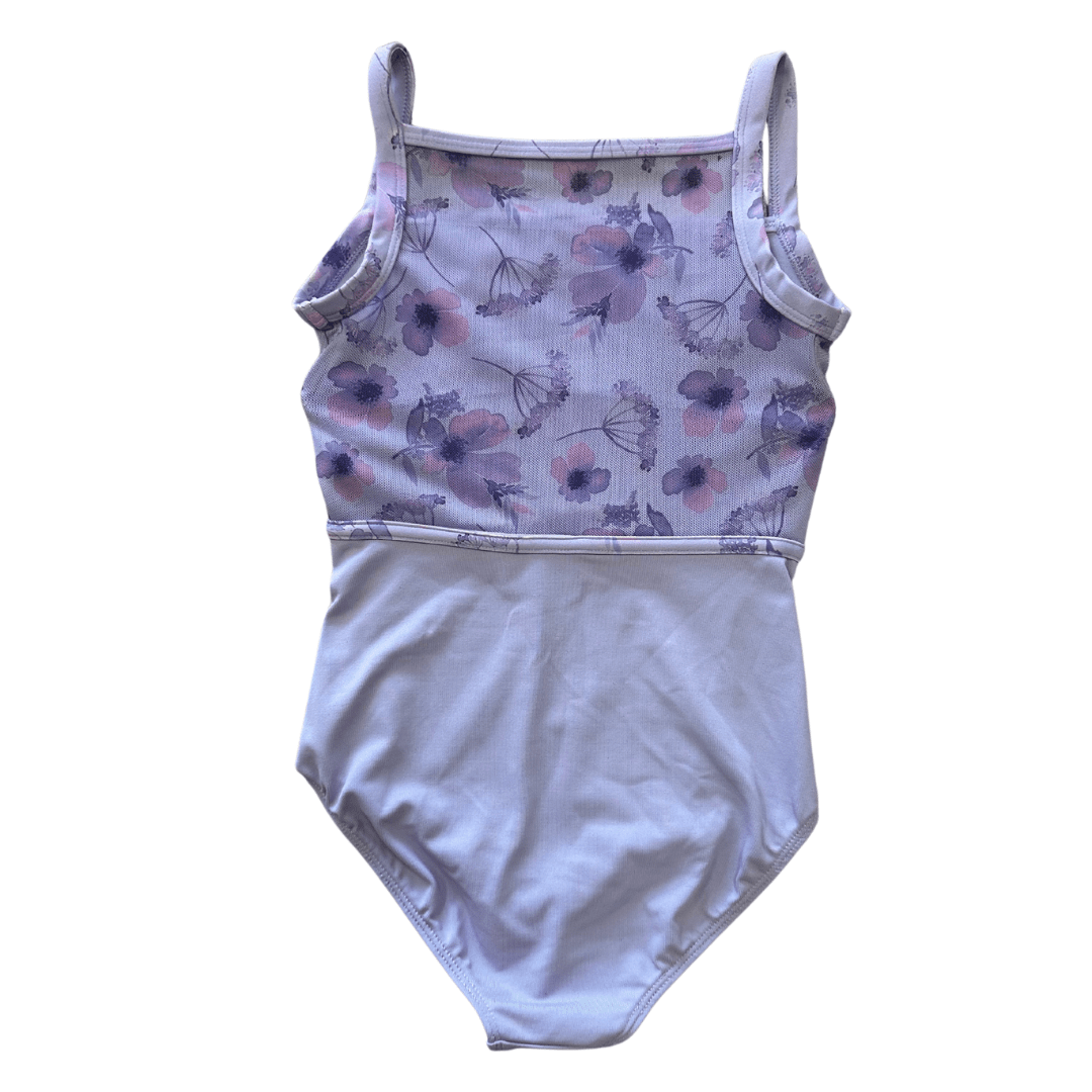 Bloch -Floral Scoop Neck Mesh Back Cami Leotard