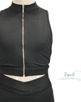 Mirella - Zip Front Crop Top