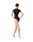 Bloch - Mock Neck Zip Front Cap Sleeve Leotard