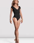 Mirella - Black Label Ruched Cap Sleeve Leotard