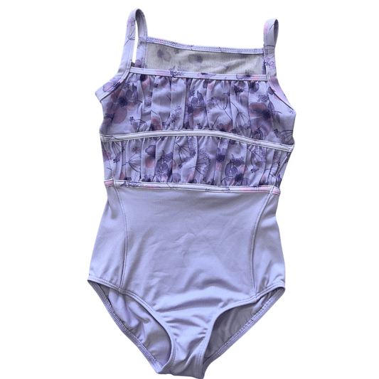 Bloch -Floral  Scoop Neck Mesh Back Cami Leotard