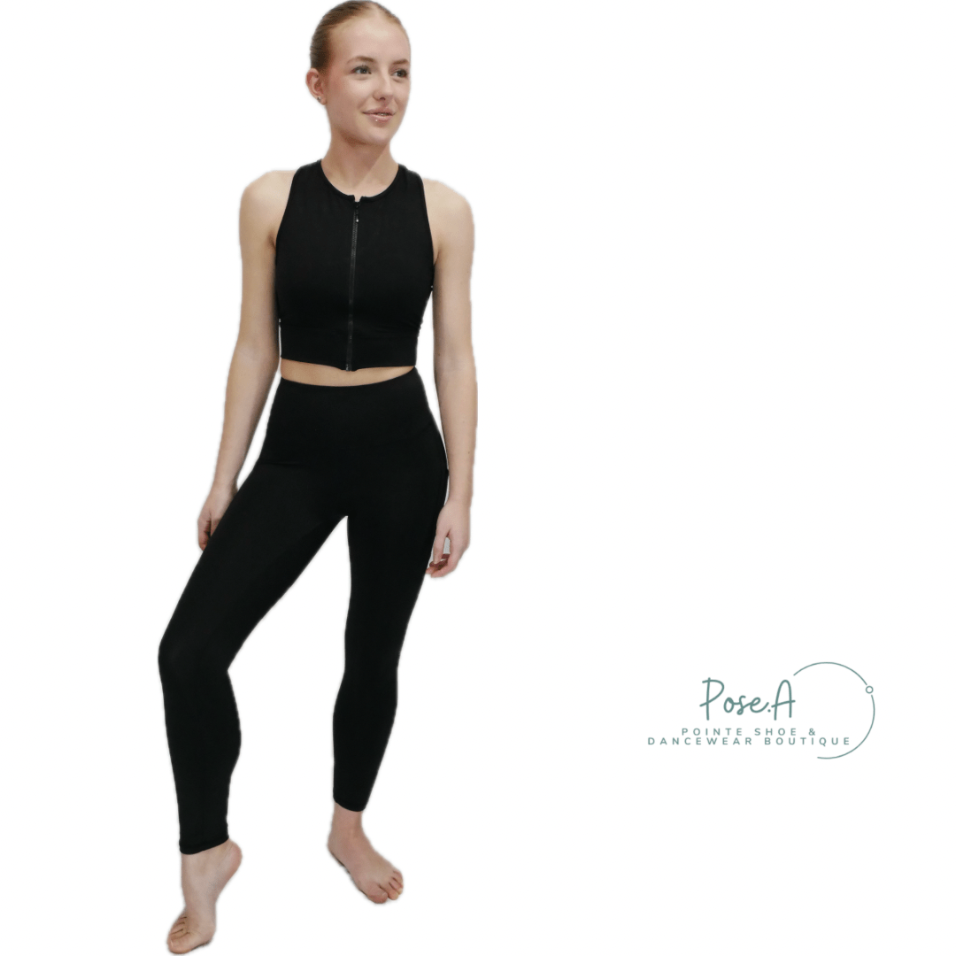 Bloch - Zip Front Crop Top