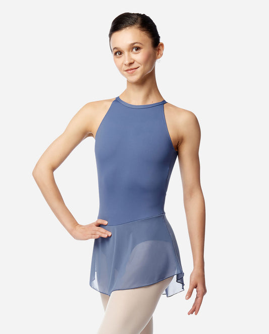 Lulli - Adalynn Womens Skirted High Neck Leotard