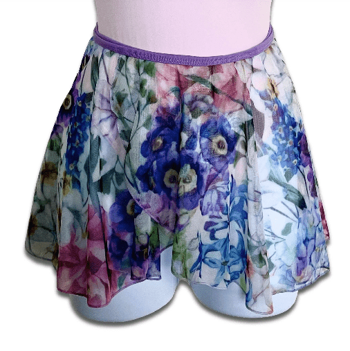 Tendu - Wrap Skirt La Sylphide (Purple Floral)