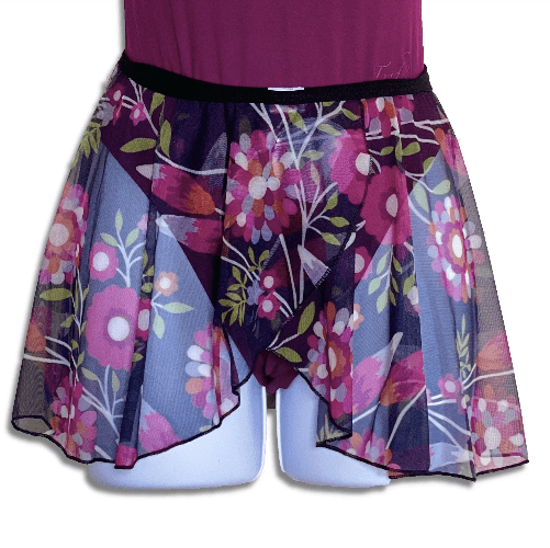 Tendu - Wrap Skirt Gamzatti (Black Pink Floral)