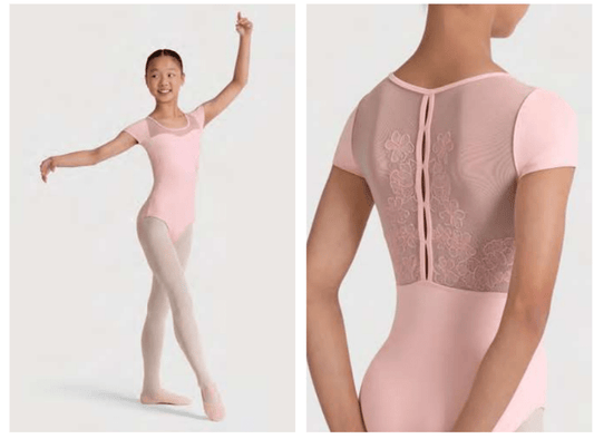 Bloch - Mei - Sweet Heart Neck Cap Sleeve Leotard with Embroidered Back Detail