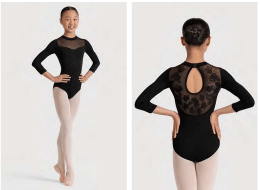 Bloch - Judy - Sweetheart Neck 3/4 Sleeve Leotard with Embroidered Back Detail