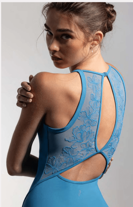 Bloch - Iris - Sweetheart Front Halter Leotard with Embroidered Back Detail
