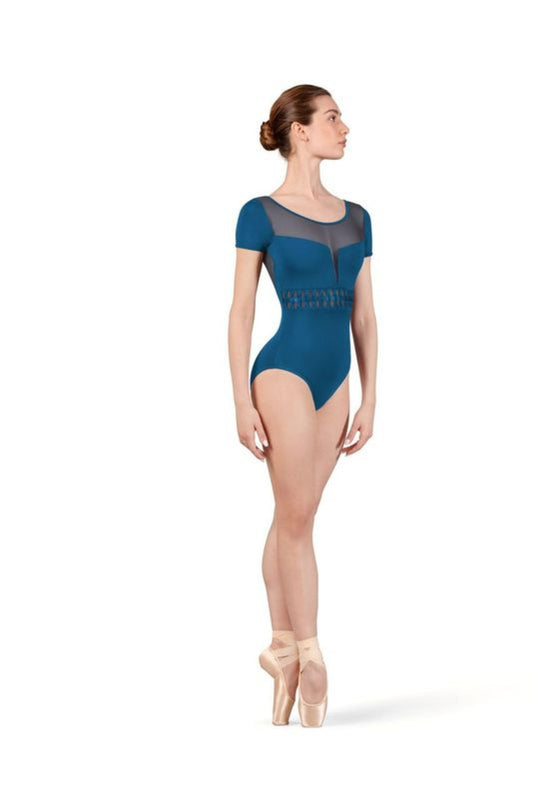 Bloch - Scoop Neck V Back Cap Sleeve Leotard