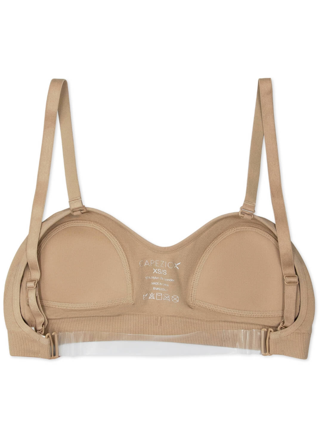 Capezio - Seamless Clear Back Sweetheart Bandeau Bra