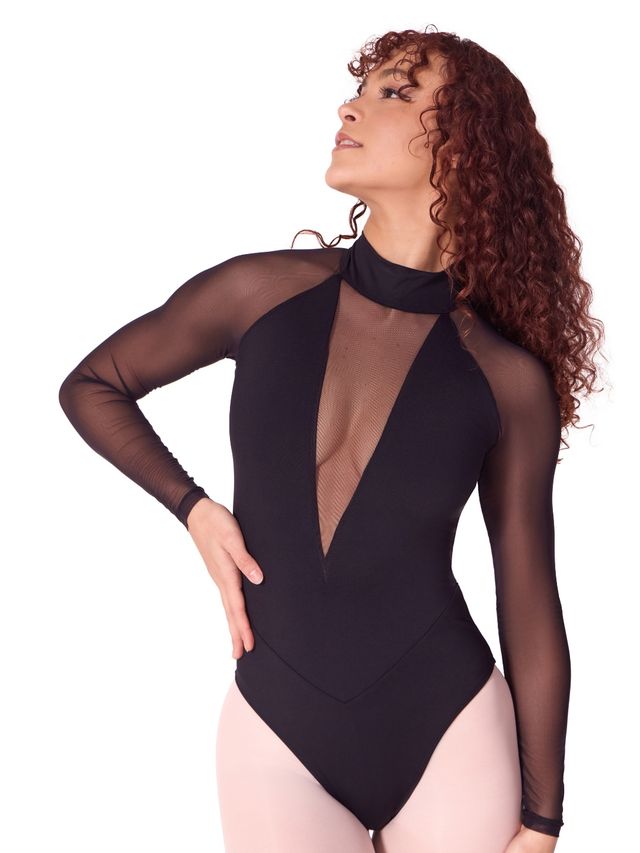 Capezio - Soft Elegance Long Sleeve Mesh Leotard